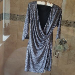 EUC Express Wrap Dress with Zipper Detail